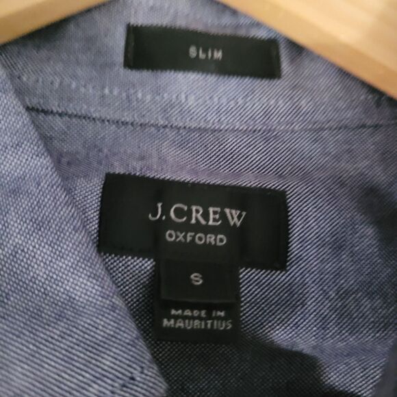 J Crew Shirt Mens Size Small Blue White Color Block Preppy Button Up - Picture 7 of 9